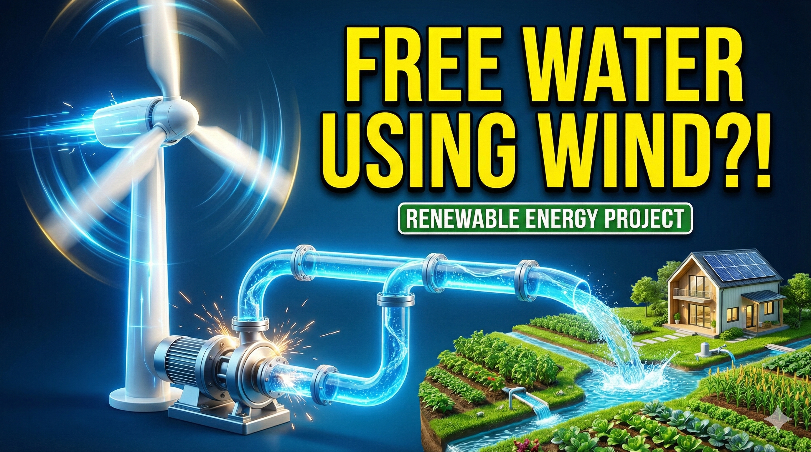 Wind-Powered Water Pumping System – Renewable Energy Project for Sustainable Water Supply